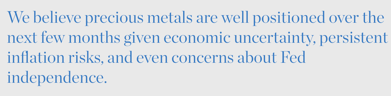 precious metals well positioned