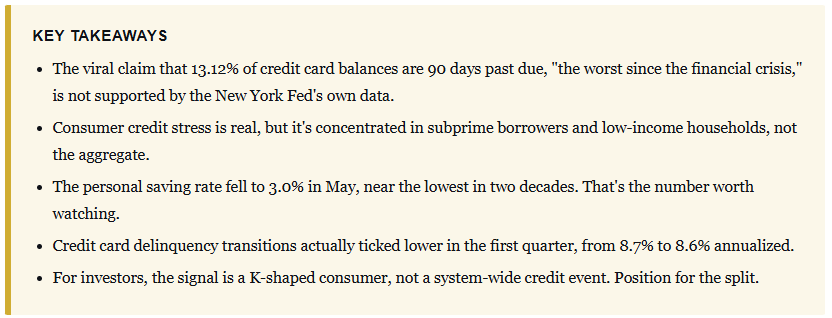 Key Takeaways on consumer credit