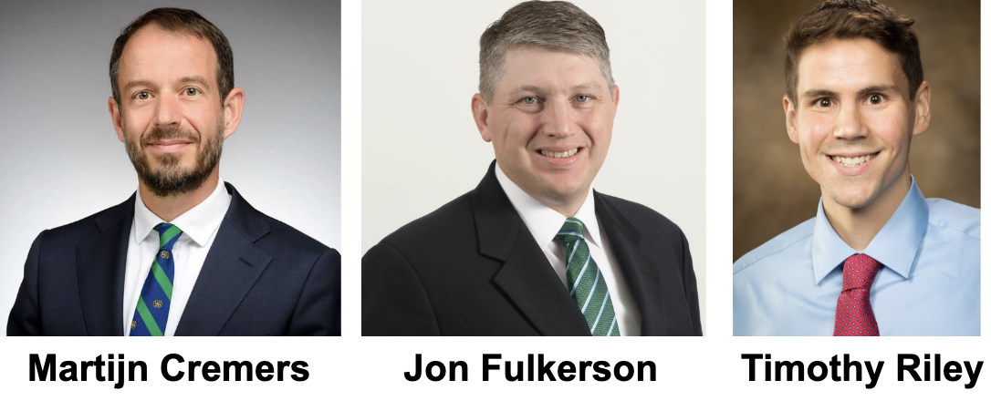 Martijn Cremers, Jon Fulkerson, Timothy Riley