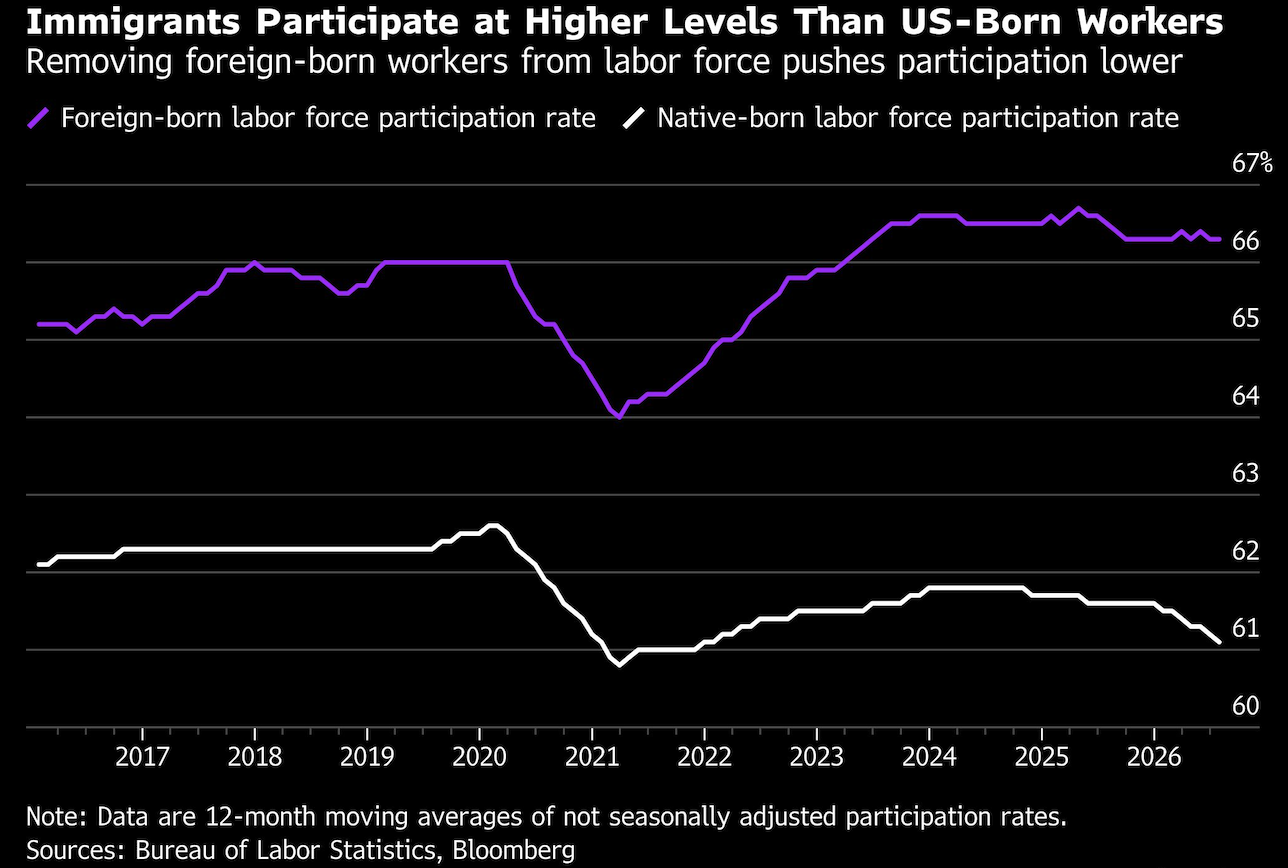 immigrants participate at higher levels