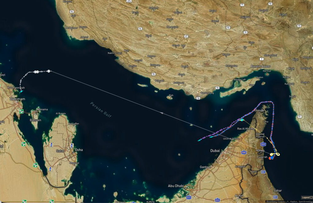 five large crude carriers